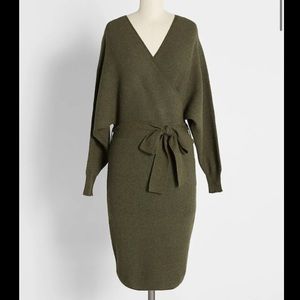 ModCloth Faux Wrap Midi Dress